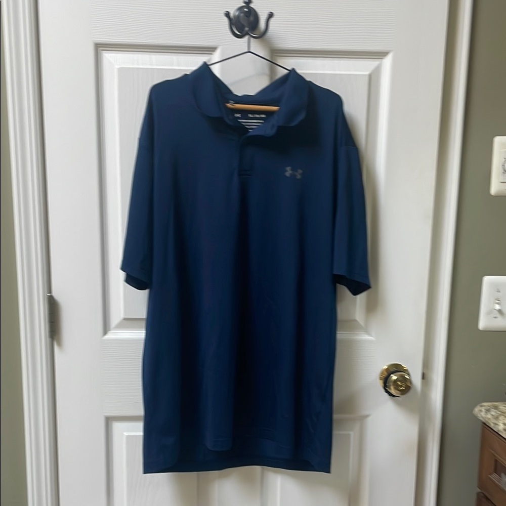 Under Armour Navy Blue Polo Shirt Casual Comfort